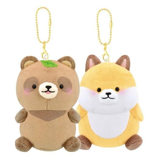 Amazon.co.jp: ニコぬいキーホルダー たぬき＆キツネ : ファッション